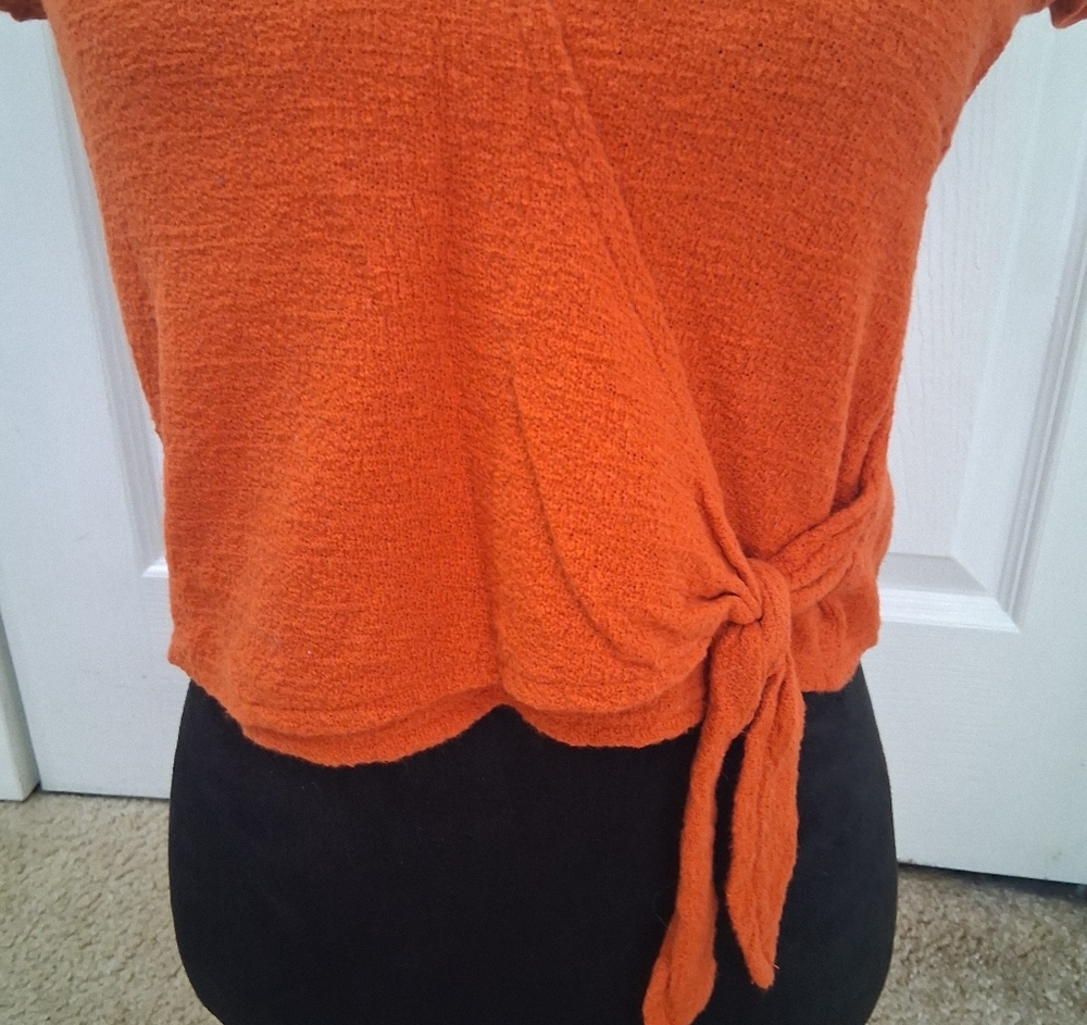 Madewell Texture & Thread Faux Wrap Tie  Top   Size XS - Picture 4 of 8